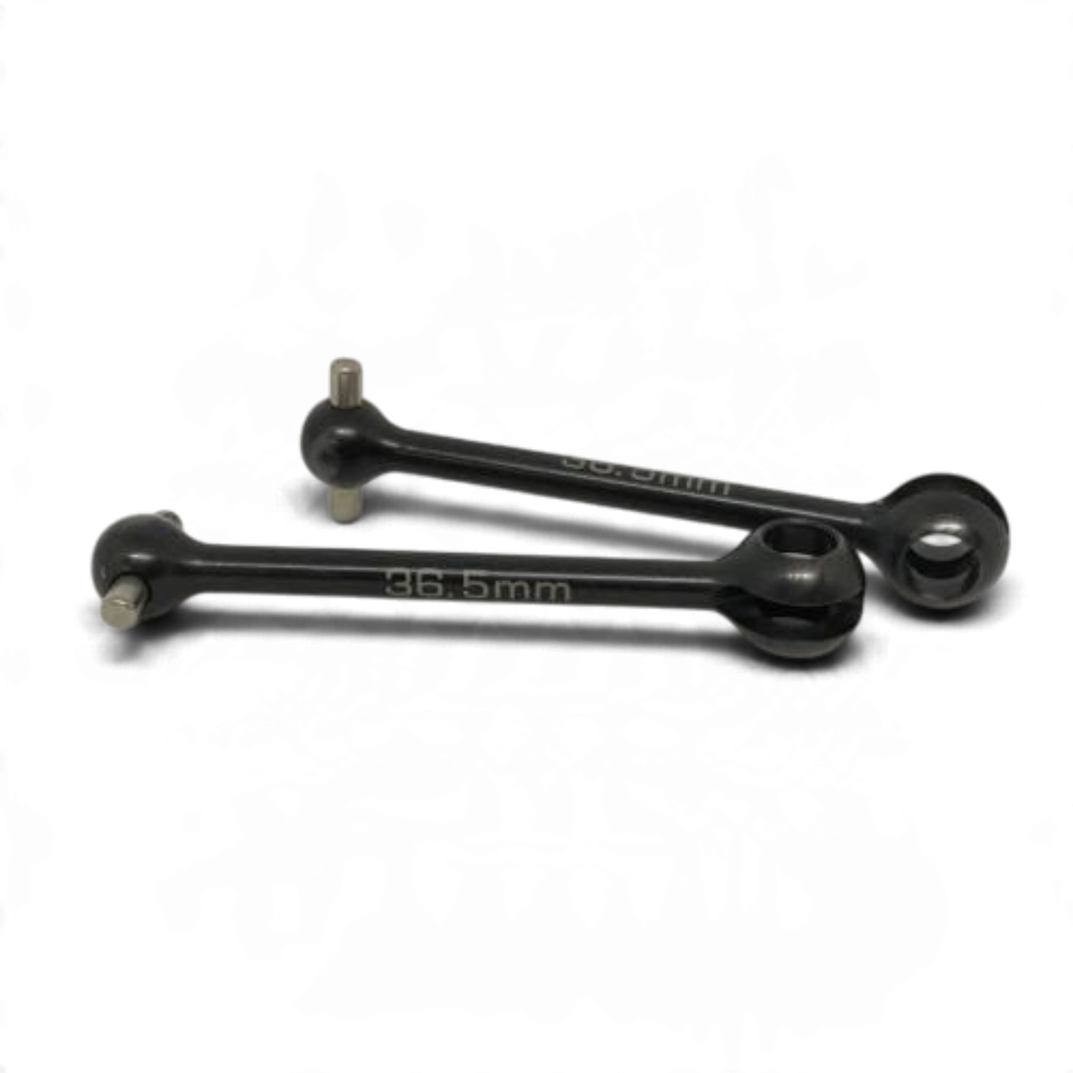 Paire d'axes de cardan universel DriftParadiZ 36,5 mm en métal noir pour transmission de voiture RC