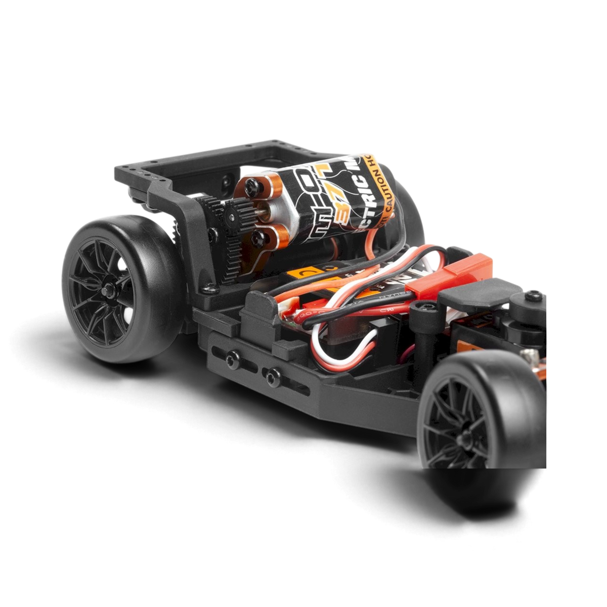Voiture RC drift Toyota GR Supra 2024 rouge HPI, modèle Stage-D24 pour piste de course radiocommandée.