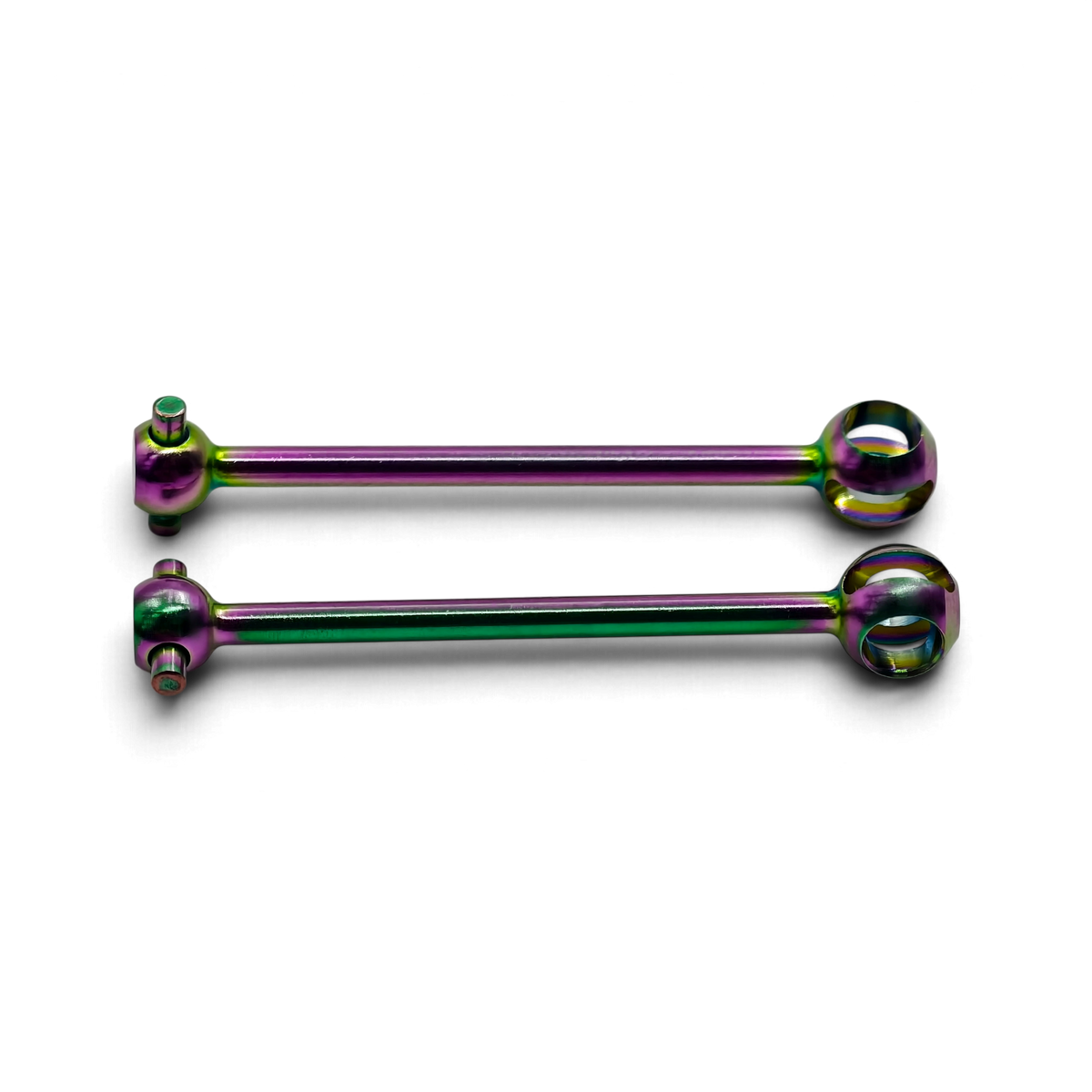 Cardans SR en titane CVD pour moteurs 42, 44 et 46 mm, fabriqués par RhinoRacing, visibles sur l’image.