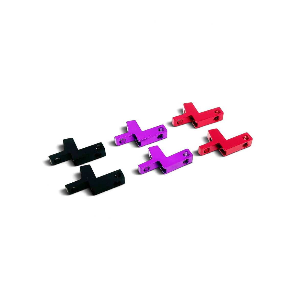 Adaptateurs de nez de châssis en aluminium DriftParadiZ pour modèles RC GRK4 et GRK5 en noir, violet et rouge