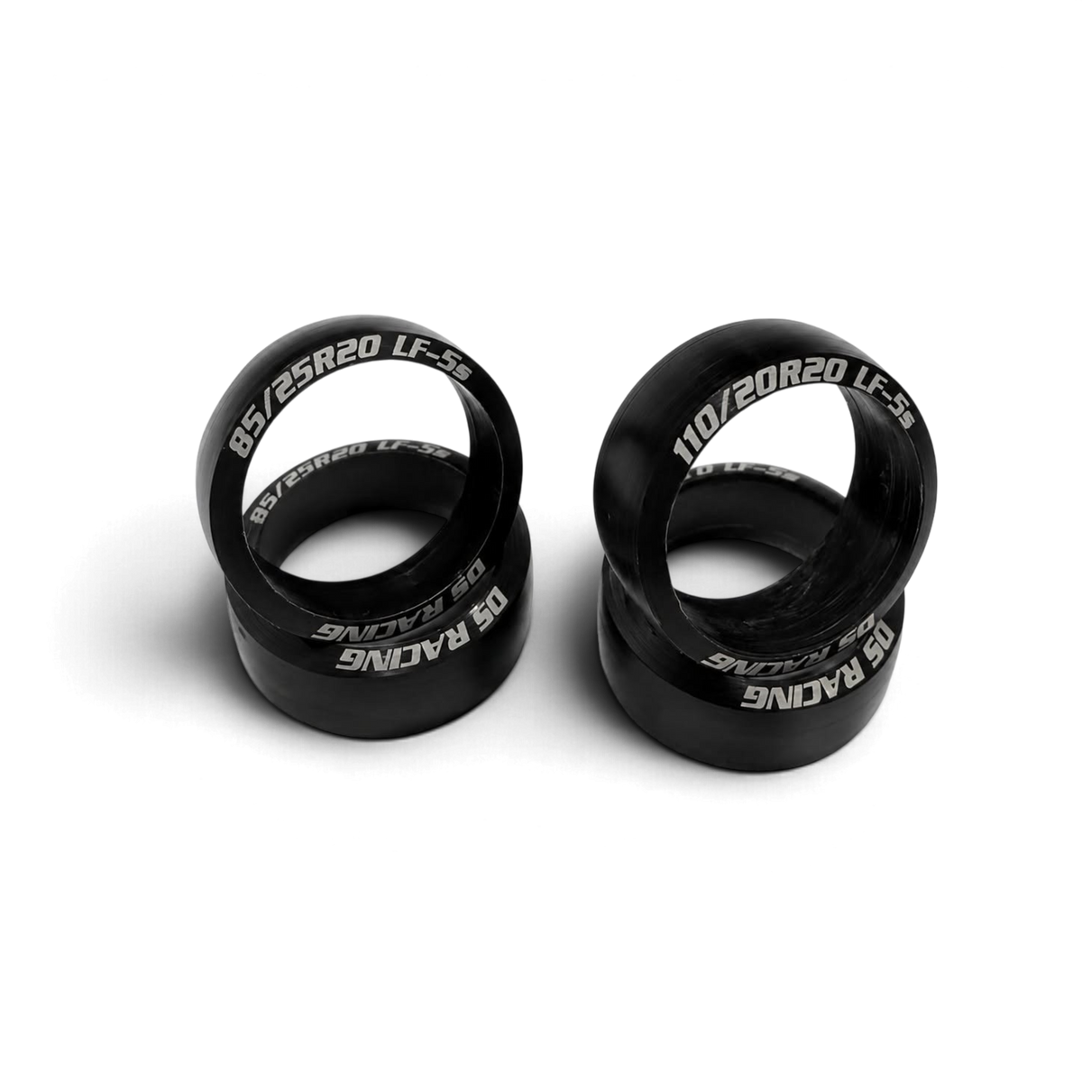 Pneus Drift Mini LF-5S Low Profile 20 mm, 24,5 mm, DS Racing, pour roues de voiture RC