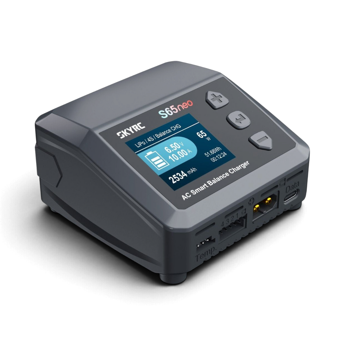 Chargeur SkyRC S65neo DriftParadiZ compact 65W avec écran couleur ColorX pour batteries LiPo et NiMH