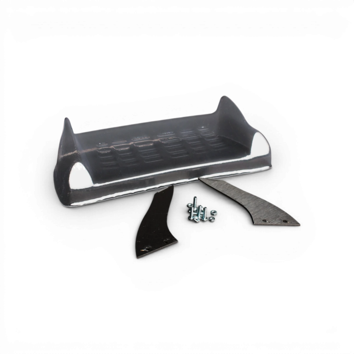 Aileron RWB pour carrosserie RC Aplastics RC, pièce de voiture radiocommandée, finition noire avec détails.