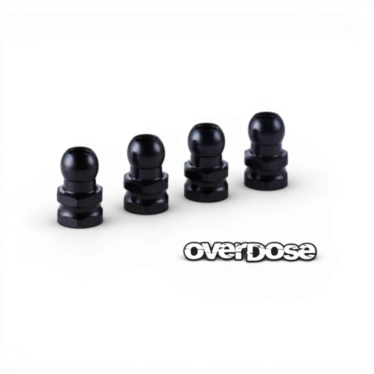 Support de choc en aluminium noir Overdose OD1966a, pièce détachée pour moto, fixation solide et durable.