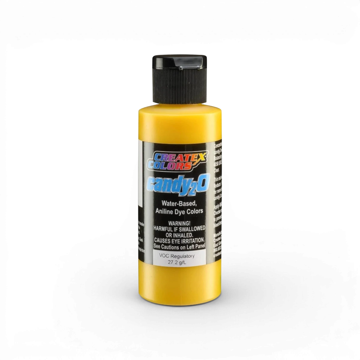 Peinture en spray Auto Air Candy 2.0 Jaune Citron de Createx Colors, finition brillante pour voiture.