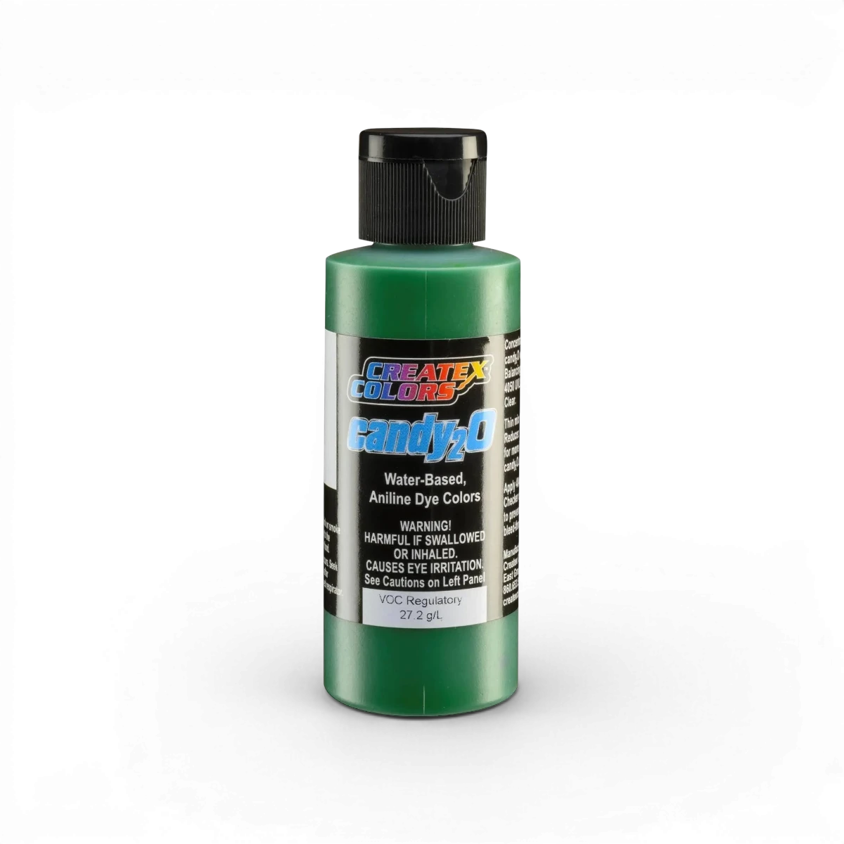 Peinture en bombe Auto Air Candy 2.0 Vert Poison de Createx Colors, finition brillante, application sur véhicules.