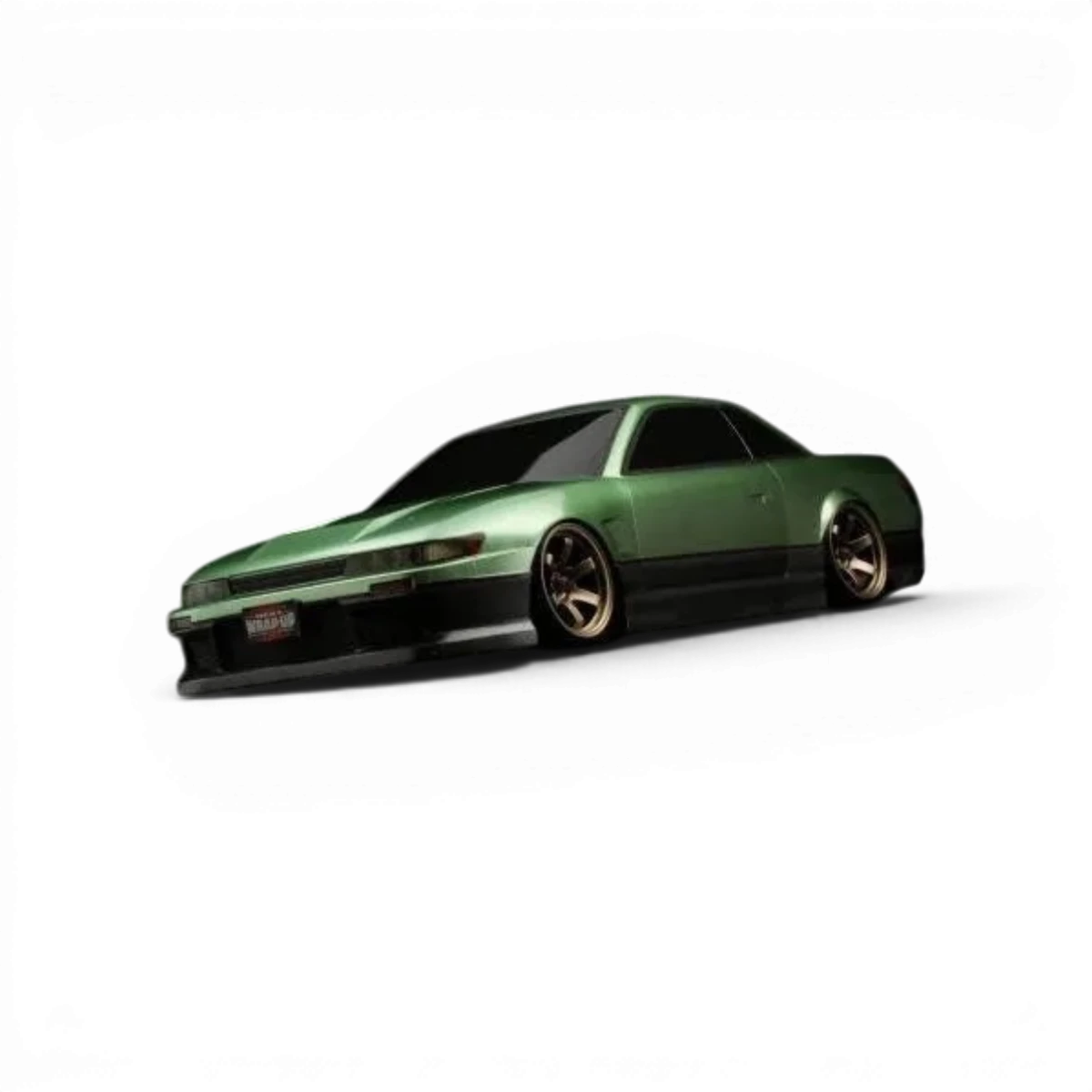 Autocollants REAL 3D pour Yokomo Silvia S13 avec lentille carrée, cristaux et projecteur, par Wrap-UP Next.