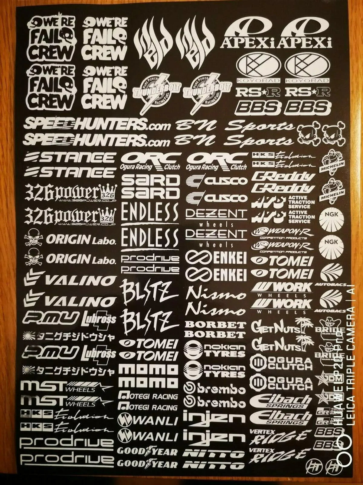Sponzorské samolepky Black Drift Stickers, sada 28 černých samolepek pro auto nebo motorku, stylizovaný a odolný design