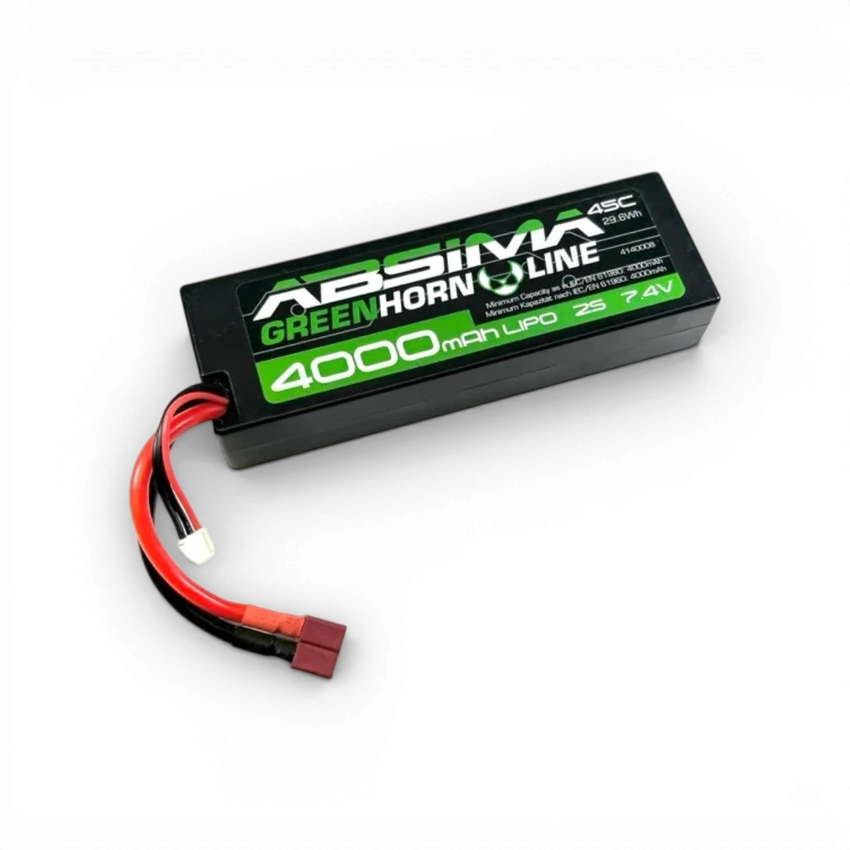 Batterie Lipo 7.4V 4000mAh 45C de la marque Absima, électronique pour drone ou voiture RC.