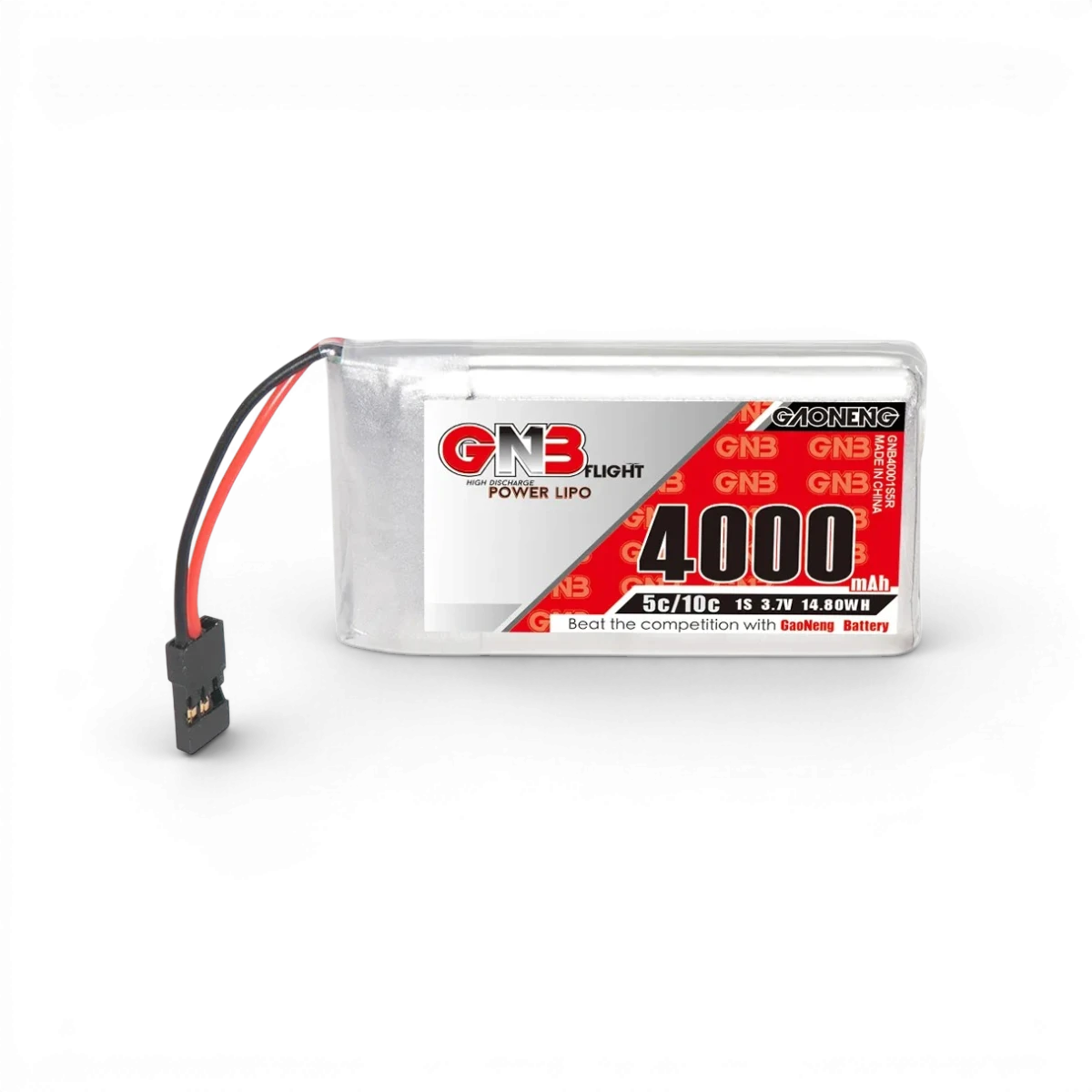 Batterie LiPo Gaoneng 4000mAh 1S 3,7V pour Sanwa MT-5 ou M17, batterie électronique compacte et légère.