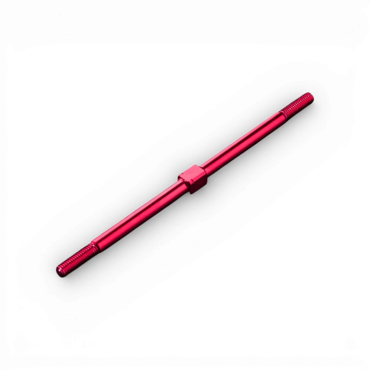 Biellette en aluminium rouge de 76mm pour pièces détachées, fabriquée par Max Speed Technology, visible en gros plan.