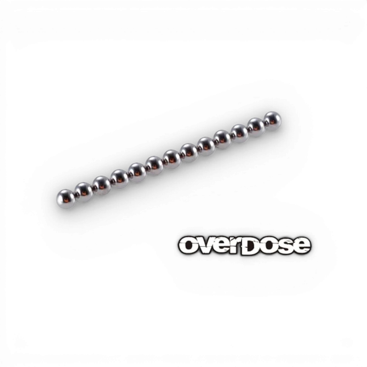 Billes différentiel de 2,4 mm pour pièces détachées Overdose, visibles en gros plan dans l'image.