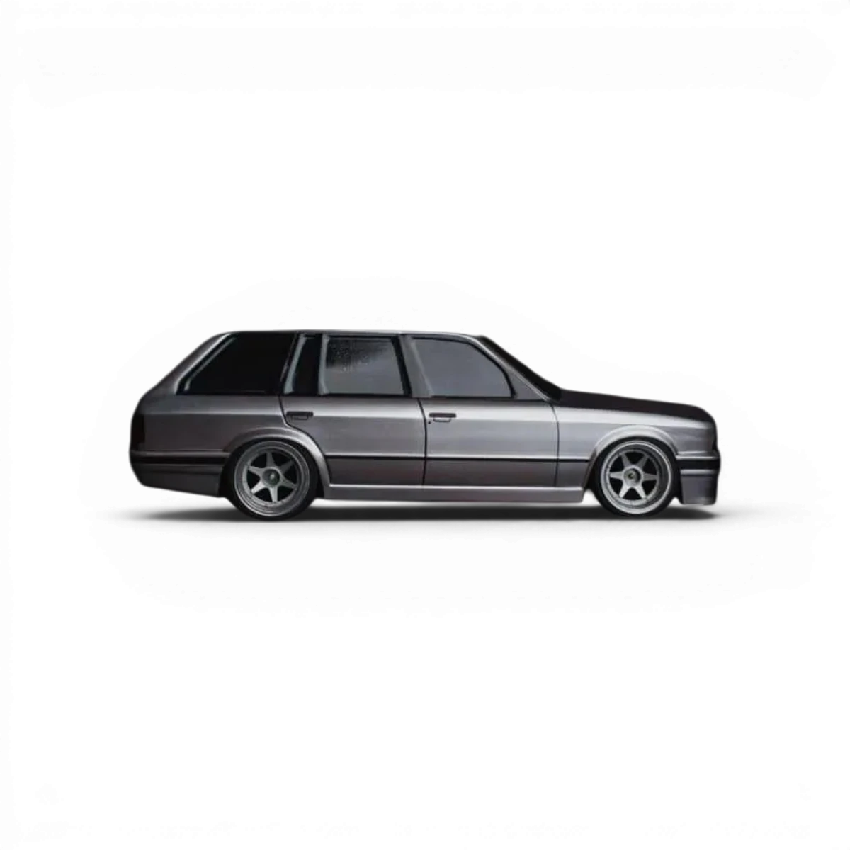 Carrosserie BMW E30 Touring Aplastics RC, reproduction réaliste pour modèle réduit, vue de face avec détails visibles