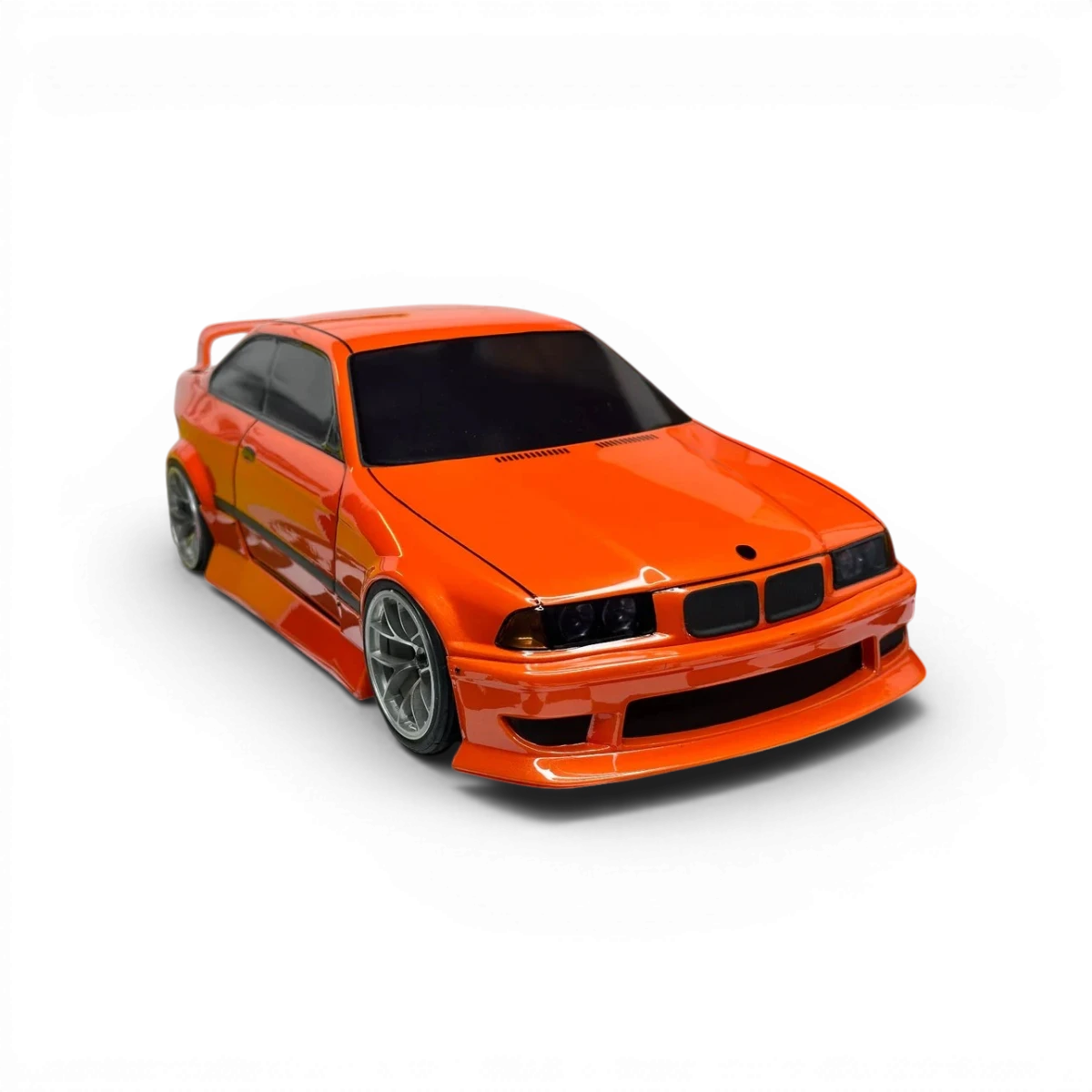 Kit de carrosserie complet pour BMW E36 Coupe, marque Aplastics RC, comprenant pare-chocs et garnitures pour style sportif.