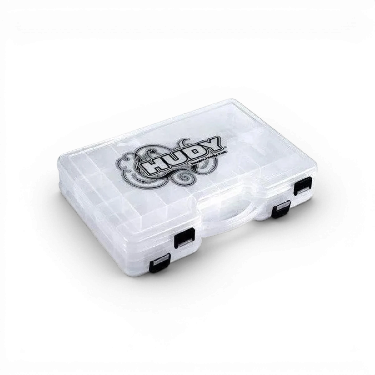 Boîte de rangement double face Hudy 290x195mm pour organiser des accessoires ou petits objets.