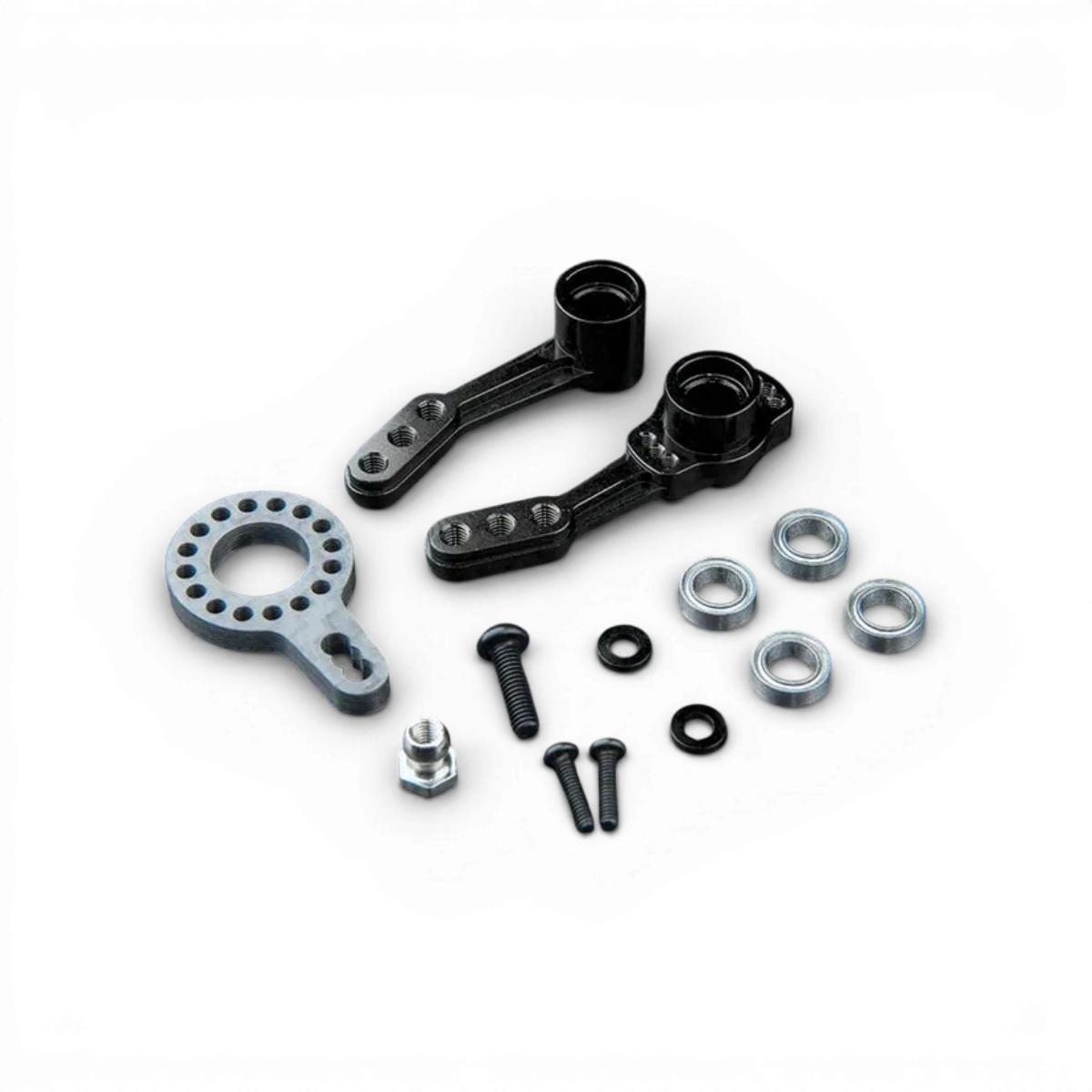 Bras de direction en aluminium allégé pour vélo, pièce détachée de Max Speed Technology, noir, léger et robuste.
