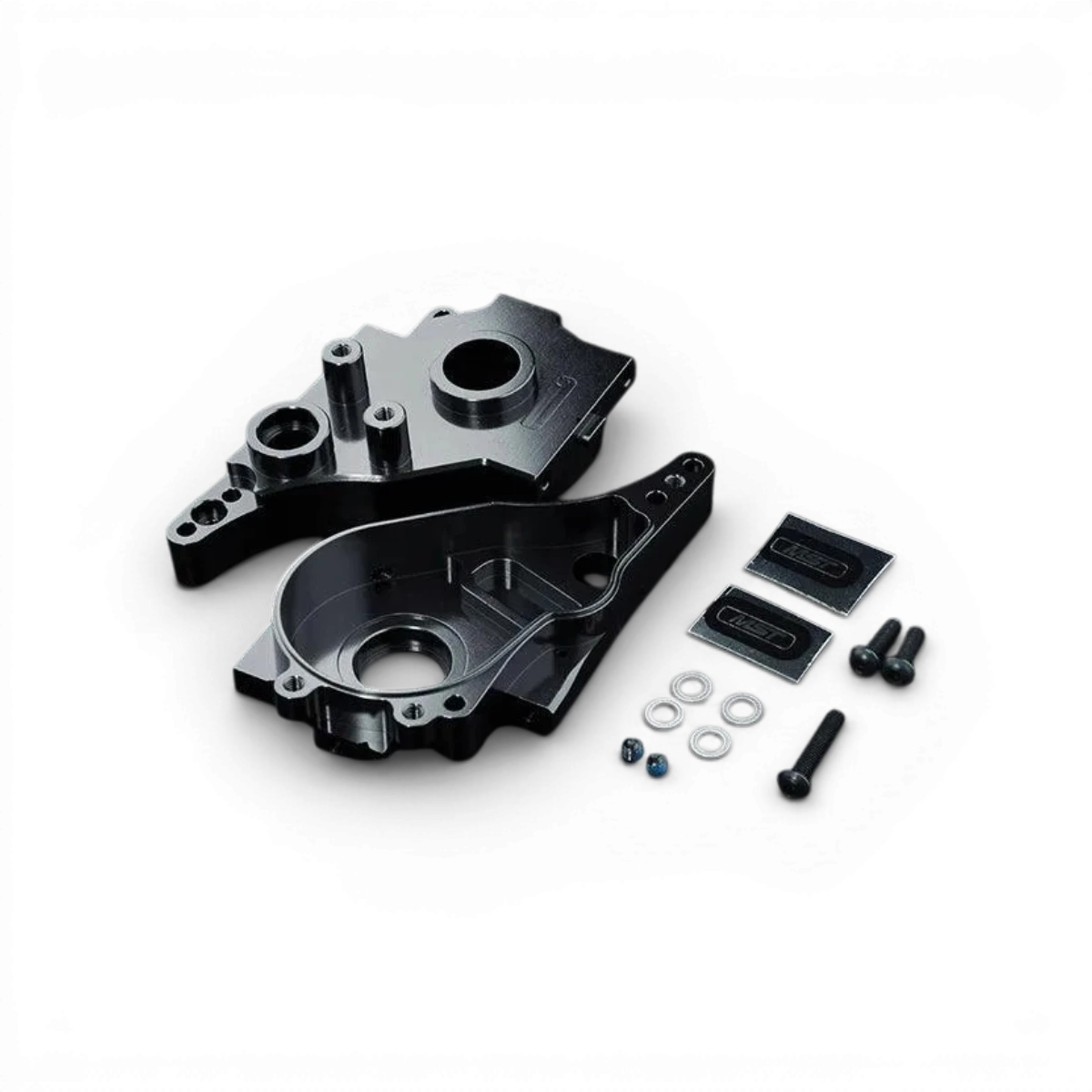 Cage différentielle en aluminium noire Max Speed Technology RMX 2.0/2.5, pièce détachée pour vélo.