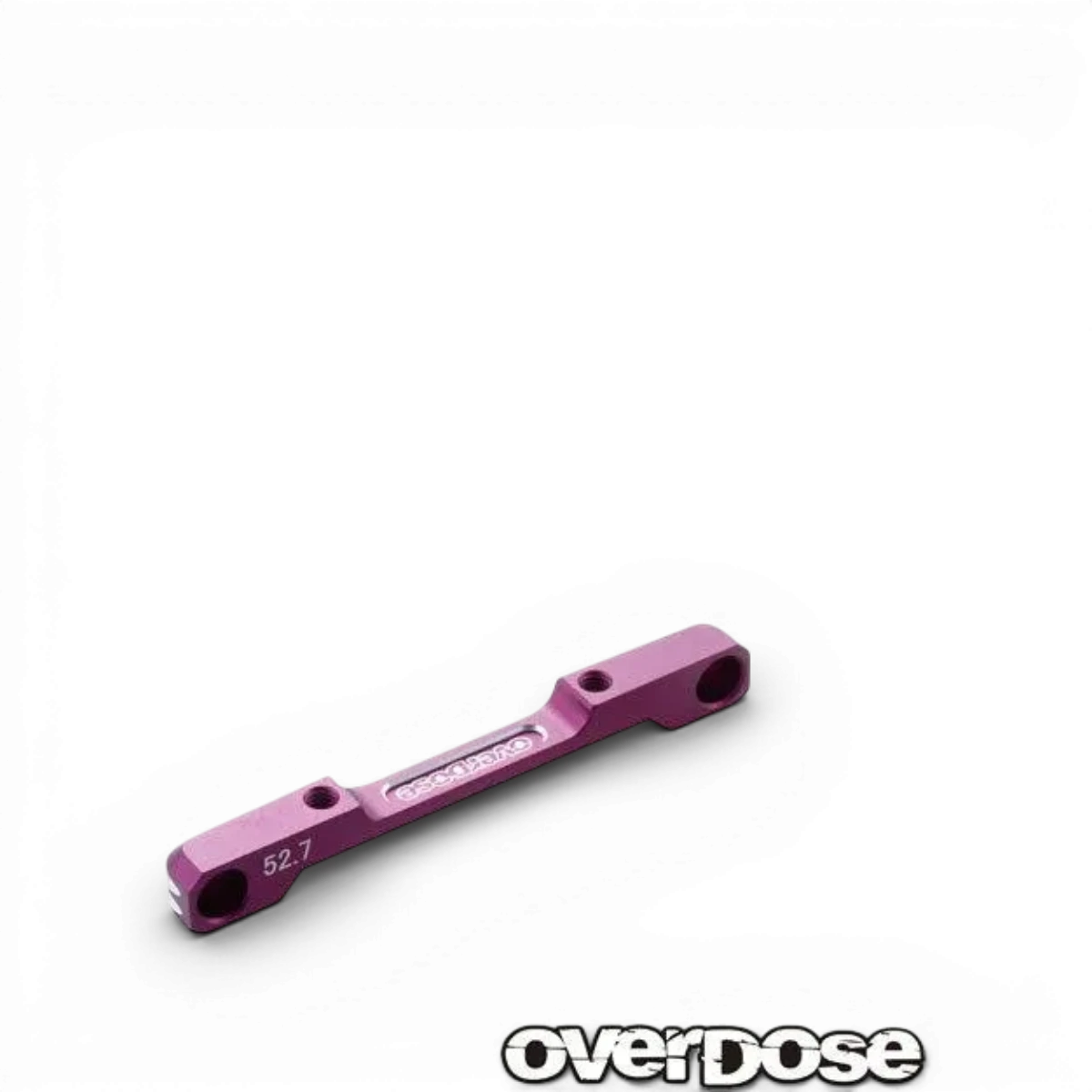 Cale triangle inférieur en aluminium violet 52,7 mm de la marque Overdose, pièce détachée pour vélo.