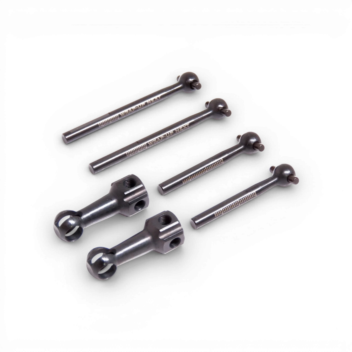 Cardans ajustables Wrap-UP Next pour pièces détachées, 30-42mm ou 43-53mm, en acier, avec mécanisme flexible visible.