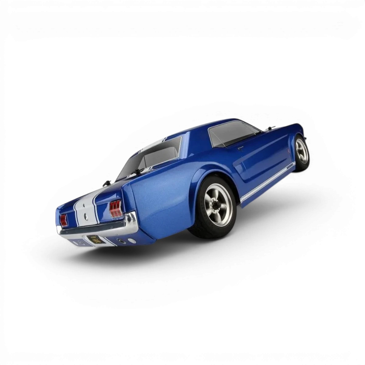 Carrosserie Mustang 1966 GT HPI, modèle 200mm, en plastique, vue de face avec détails de la carrosserie.