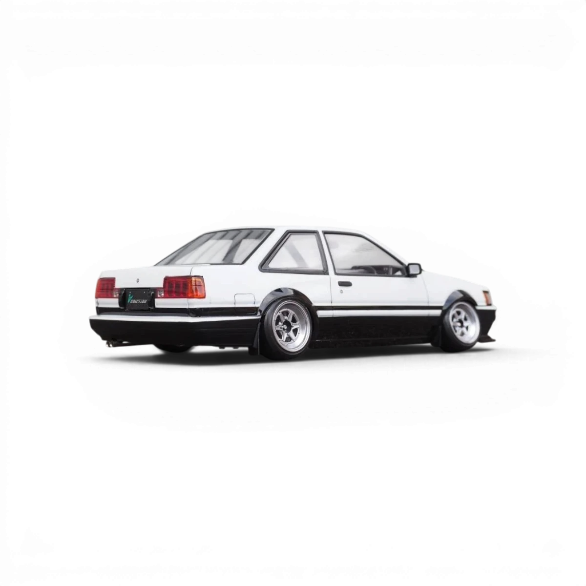 Carrosserie Toyota Levin AE86 2 portes en plastique pour RC, marque Addiction RC Design, modèle 240mm, vue de face.