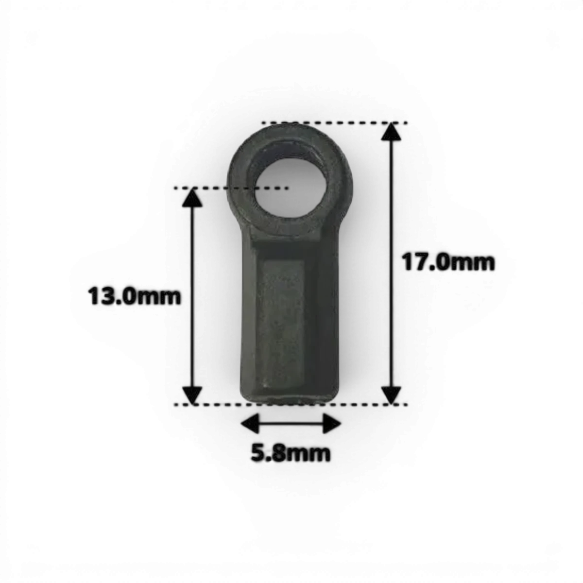 Chapes ouvertes "S" en résine de 4,8 mm, pièce détachée de marque Topline, visible en gros plan.