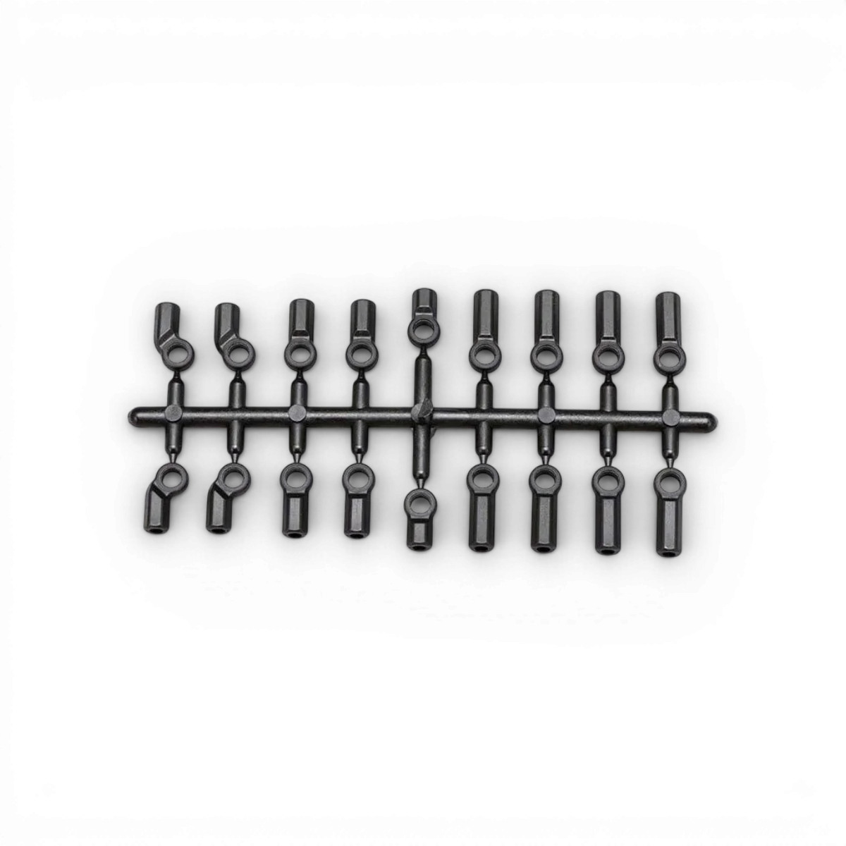 Chapes YD2 4,8 mm pour pièces détachées Team Yokomo, vue détaillée de la pièce en plastique noire.