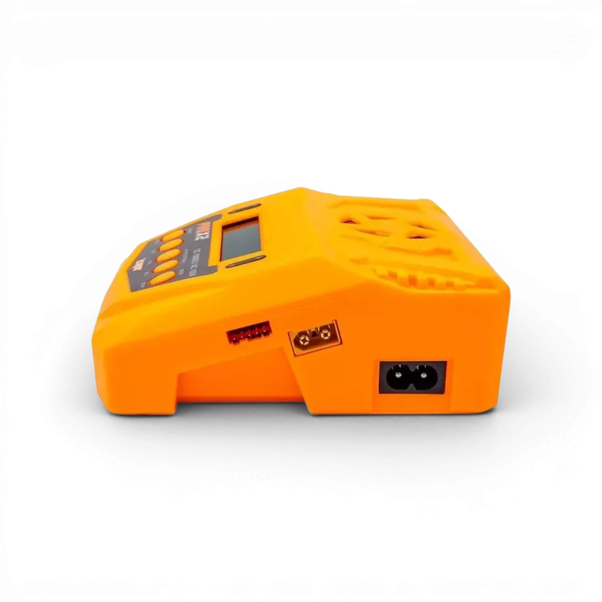 Chargeur électronique Konect 200W Pro X2 avec deux sorties de 100W, affiché avec câbles et ports de chargement.