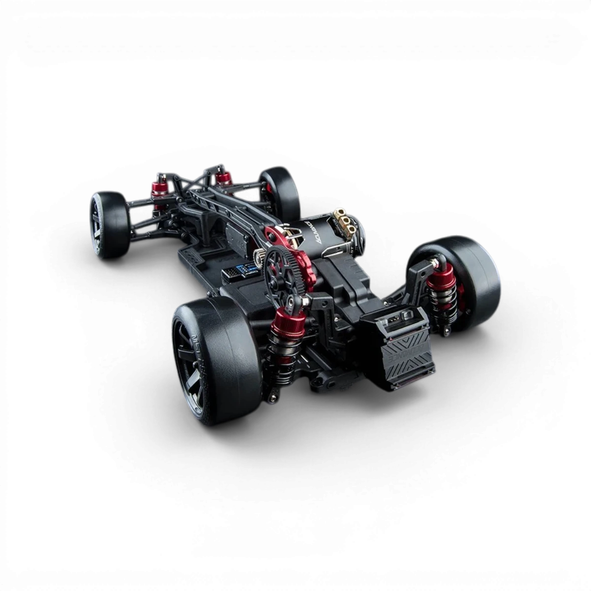 Châssis RC drift Max Speed Technology RMX 4 S PRO 1/10 RWD avec carrosserie Mustang pour voiture radiocommandée.
