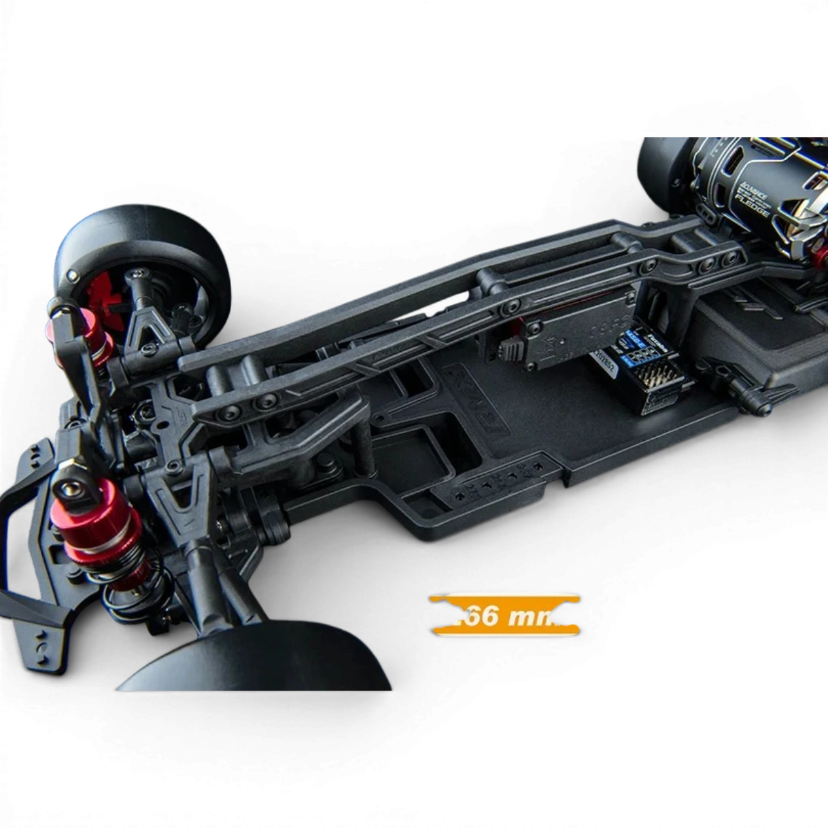 Châssis RC drift Max Speed Technology RMX 4 S PRO 1/10 RWD avec carrosserie Mustang, voiture télécommandée pour drift.