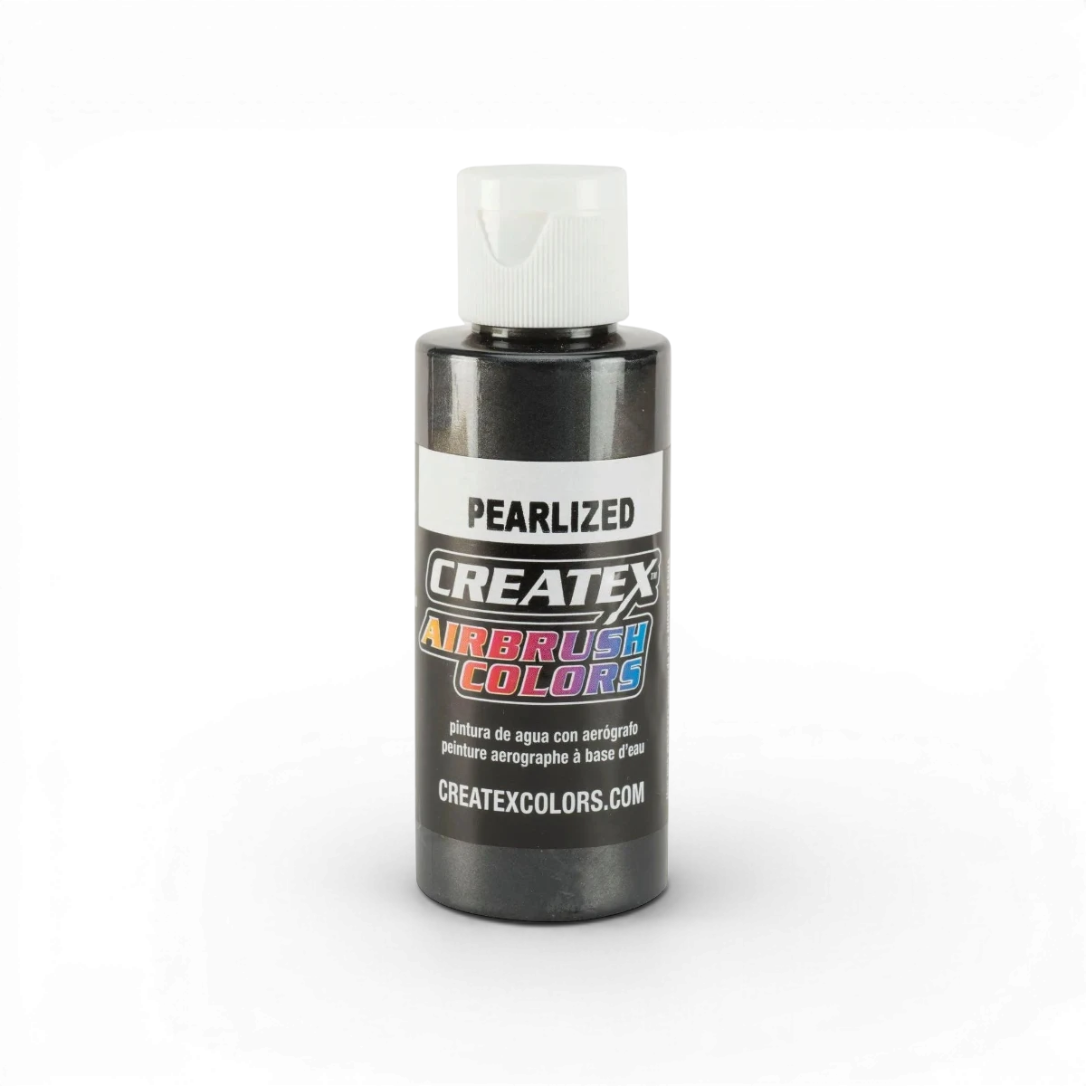 Aquarelle Perlized Classic Noir de Createx Colors, bouteille de peinture noire perlée brillante pour artistes et hobbies.