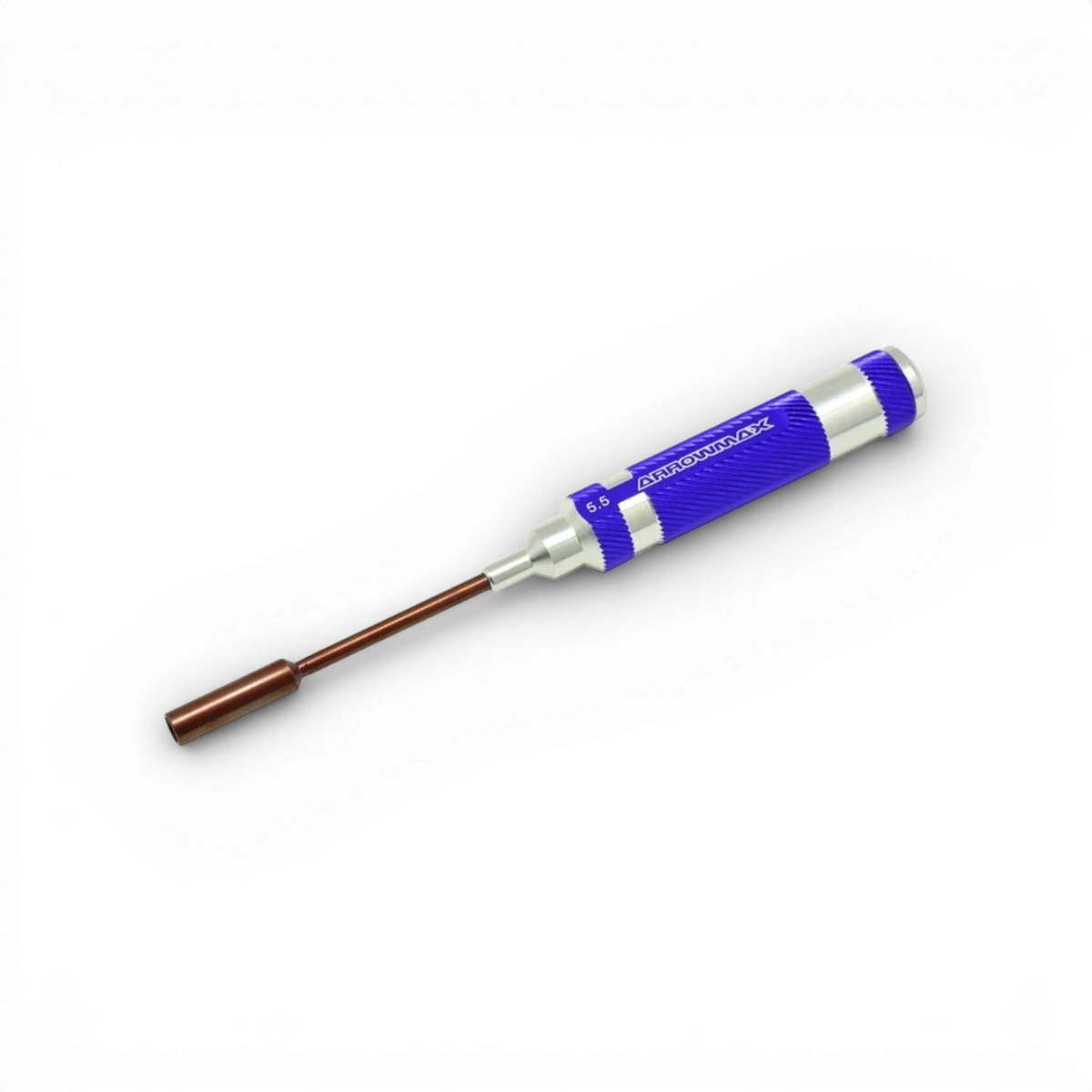 Clé violet Arrowmax RC de 5,5x100mm pour accessoires, en métal robuste, conçue pour l'entretien et la réparation de modèles RC.