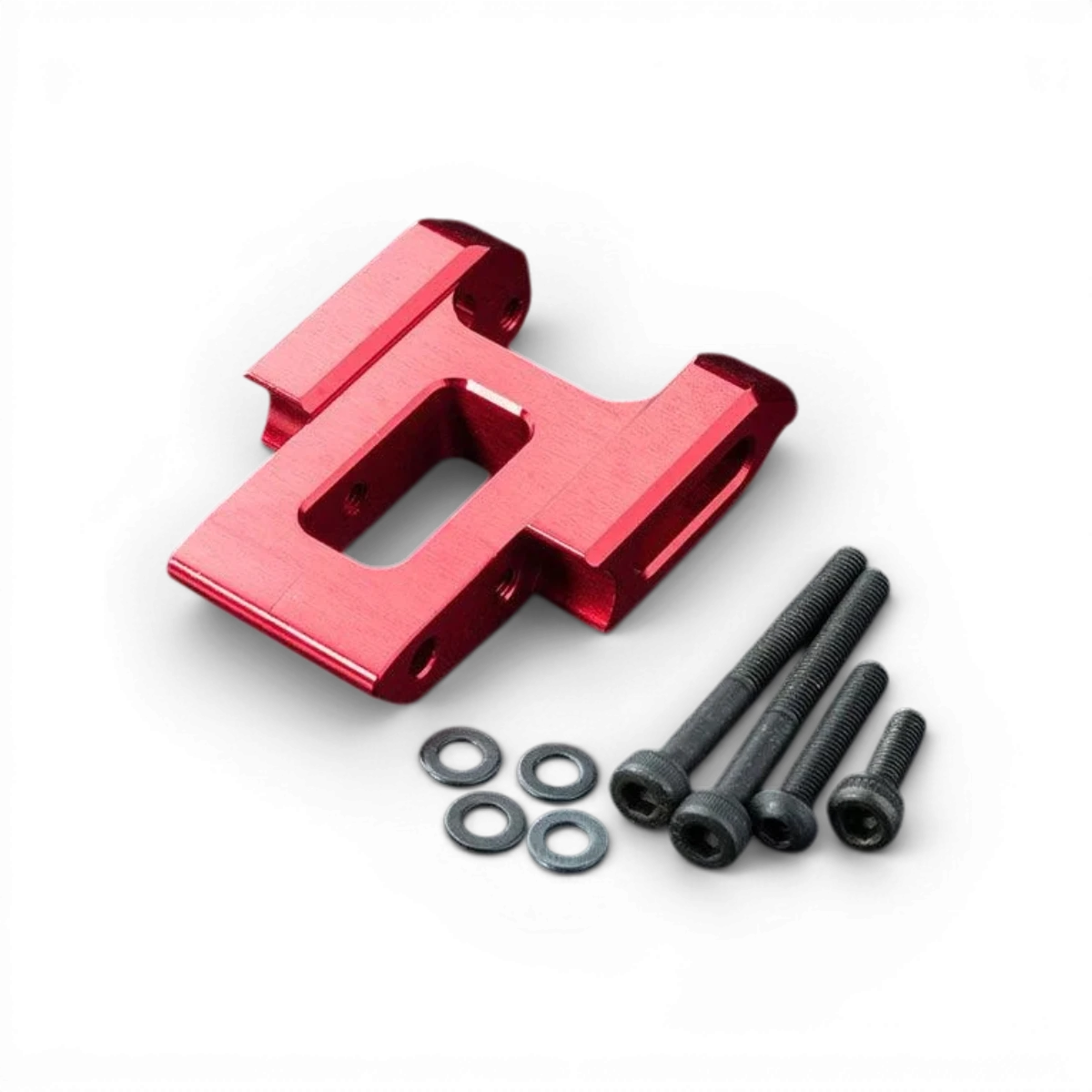 Connecteur arrière en aluminium rouge RRX 2.0, pièce détachée pour vélo, fabriqué par Max Speed Technology.