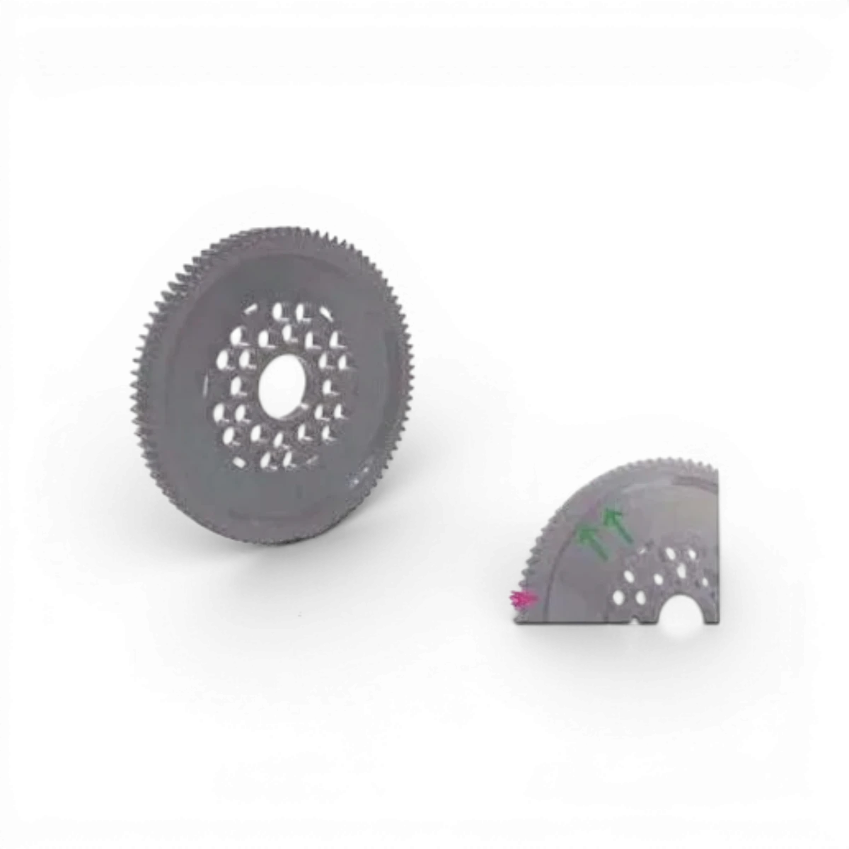 Couronne Topline de 80 dents, 48 dents par pouce, pièce détachée pour vélo ou moto, vue en détail.