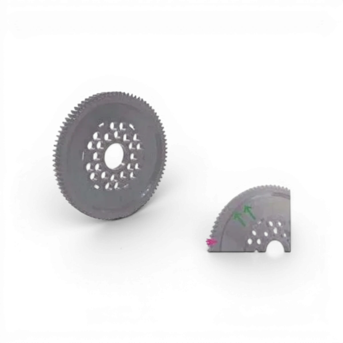 Couronne en pièces détachées Topline, 88 dents, 48 dents pour vélo, vue en gros plan sur la couronne en métal