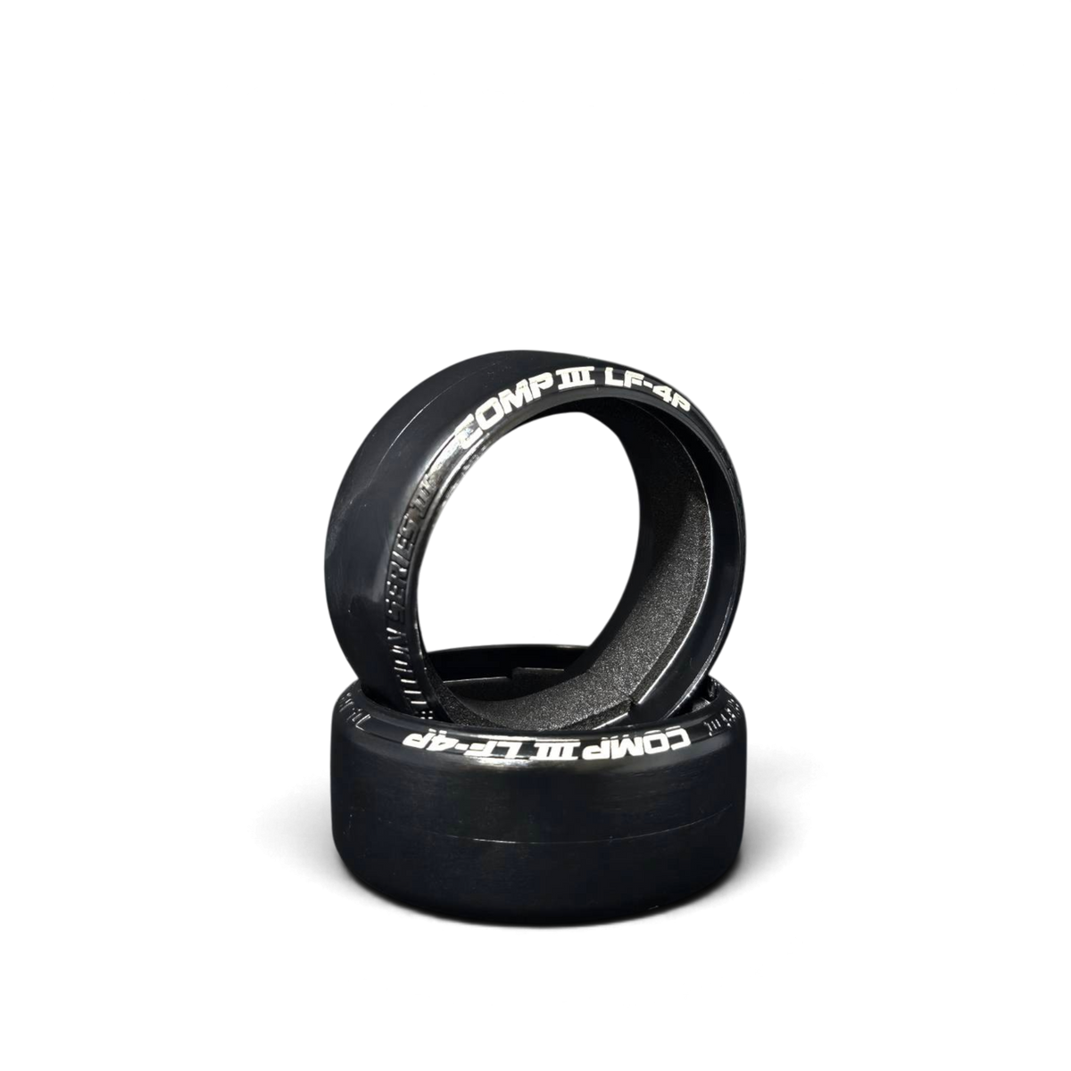 Quatre roues de la série CS3-LF4P DS Racing, compétition, pour voiture de course, en design moderne et performant.