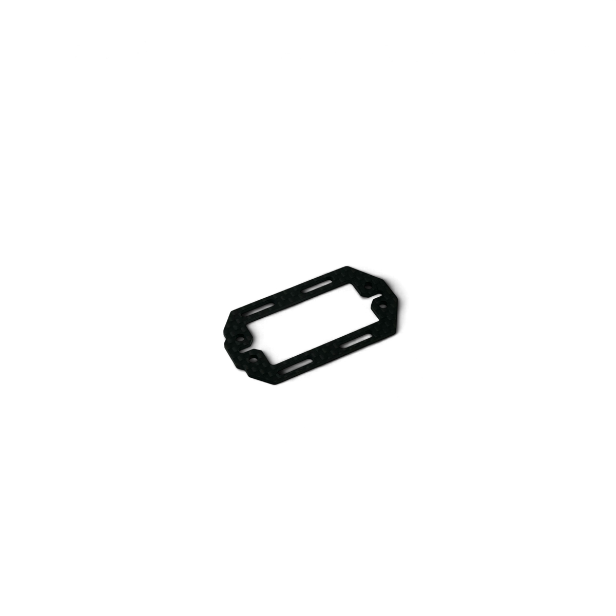 Plaque de support servo en carbone SHIBATA pour pièces détachées, montrant la pièce légère et résistante en matériau carbone.