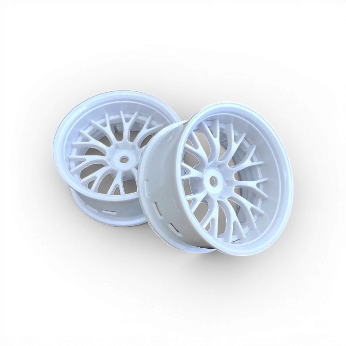 Roues Daisy Blanches Tetsujin avec design blanc, idéales pour vélo ou skateboard, vues de face sur fond blanc.