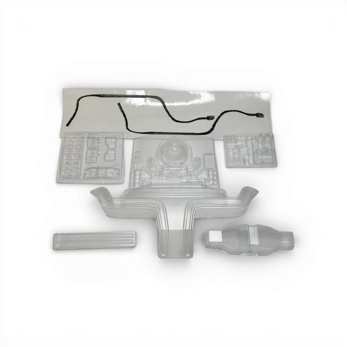 Kit de carrosserie DeLorean BTF de Aplastics RC, modèle réduit pour voiture télécommandée, en plastique, avec détails réalistes