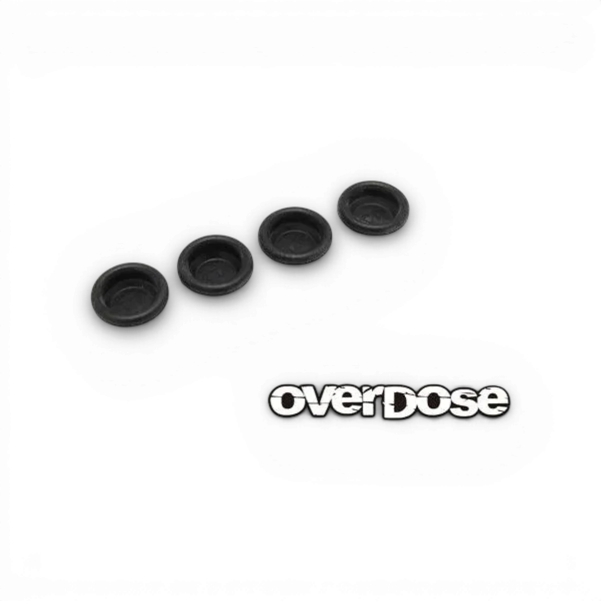 Membrány tlumičů OD HG Overdose pro náhradní díly, pohled zblízka s přesnými detaily komponentů.