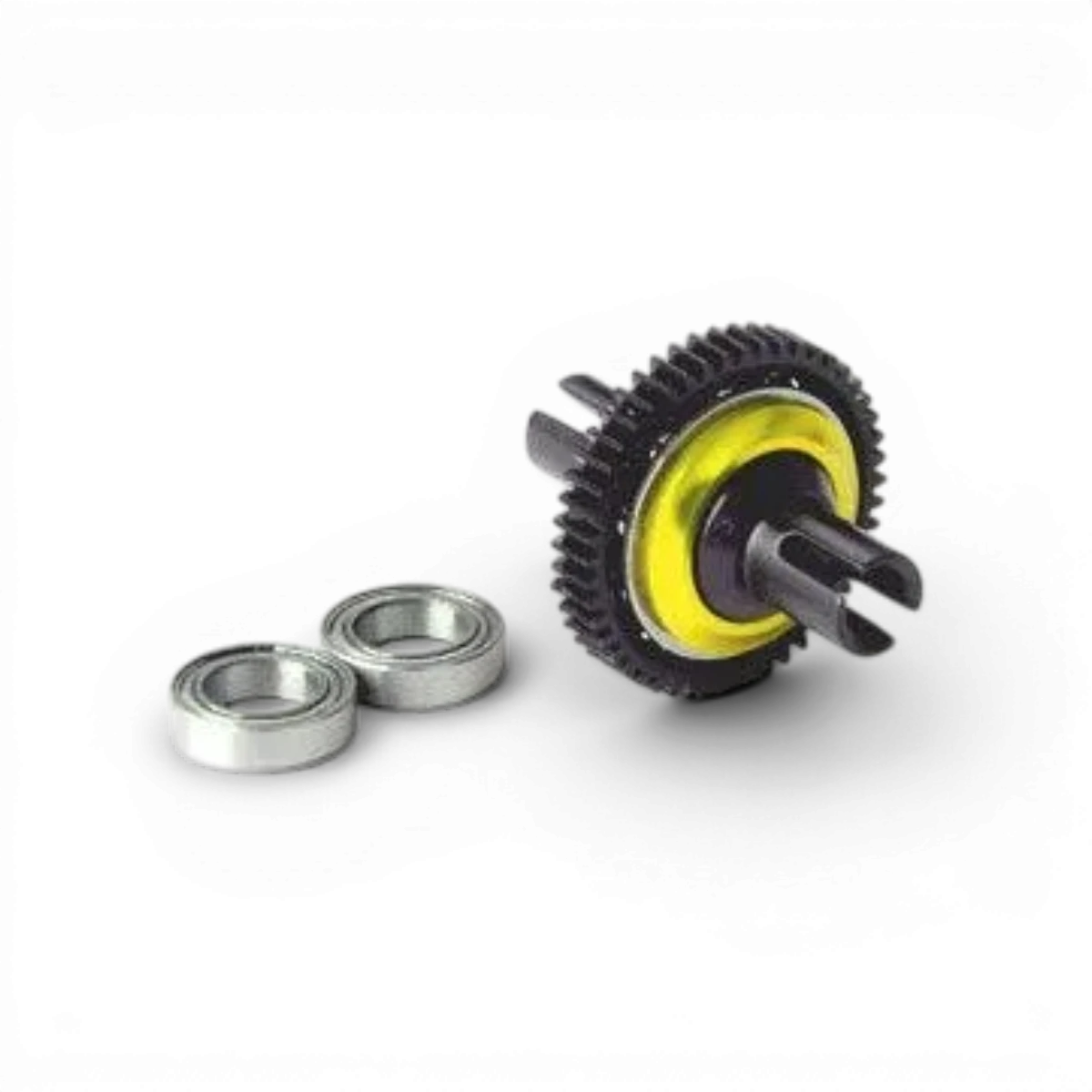 Différentiel à bille complet DRZV2 pour modèle Atomic RC Mini, pièce détachée robuste et précise, visible en détail.