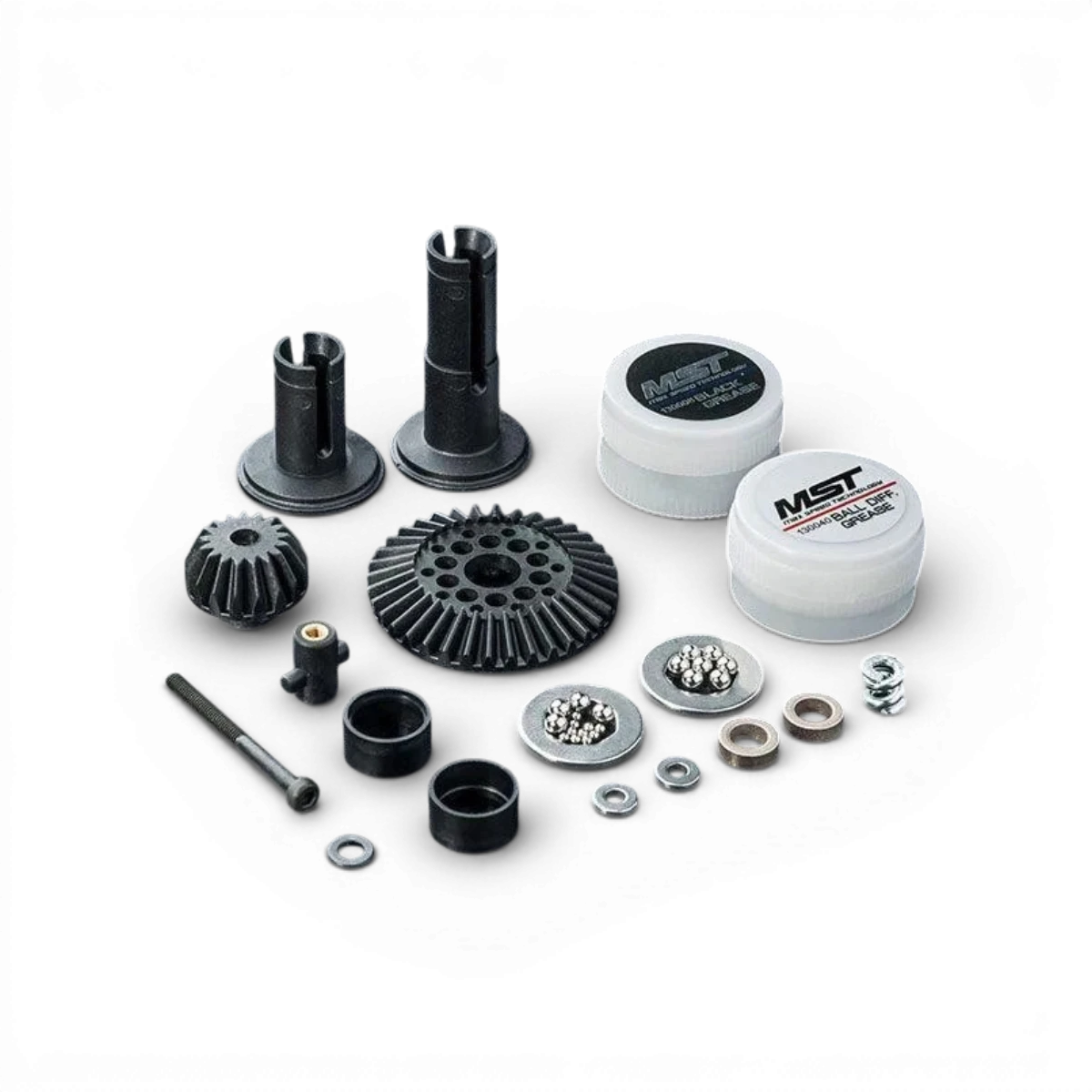 Différentiel à billes RMX 2.0 de Max Speed Technology, pièce détachée pour véhicule, avec engrenages et composants métalliques visibles.