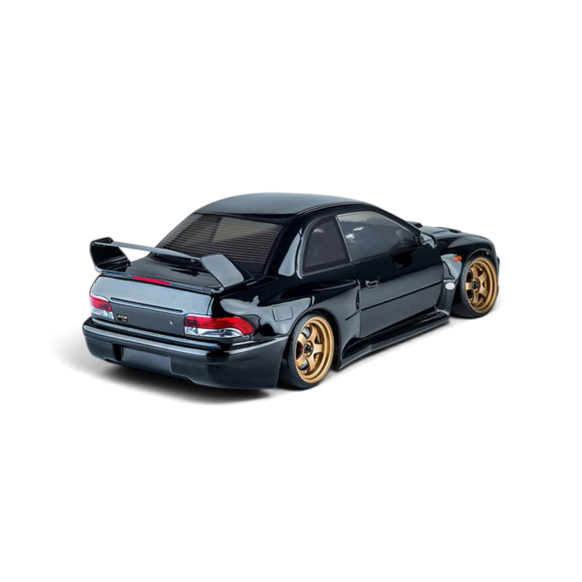 Carrosserie 22B peinte noire pour RC Max Speed Technology, 195 mm, vue de face avec détails de la carrosserie.