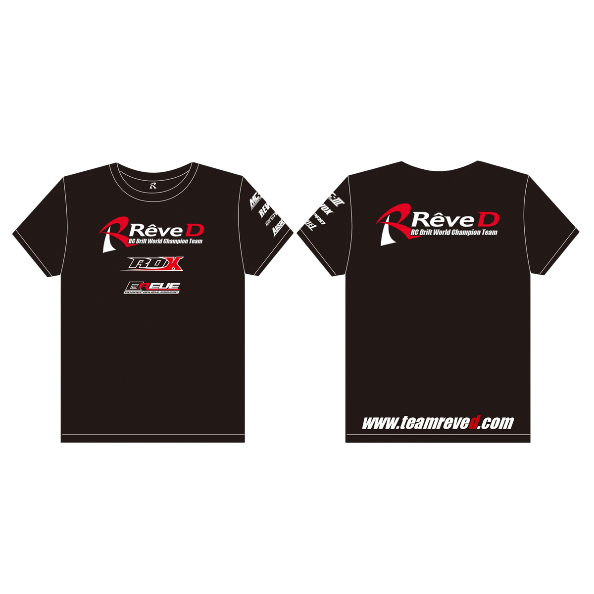 T-shirt noir Rêve D Édition 2026 de la marque Team Reve D, en tissu confortable, avec logo et design graphique visible.