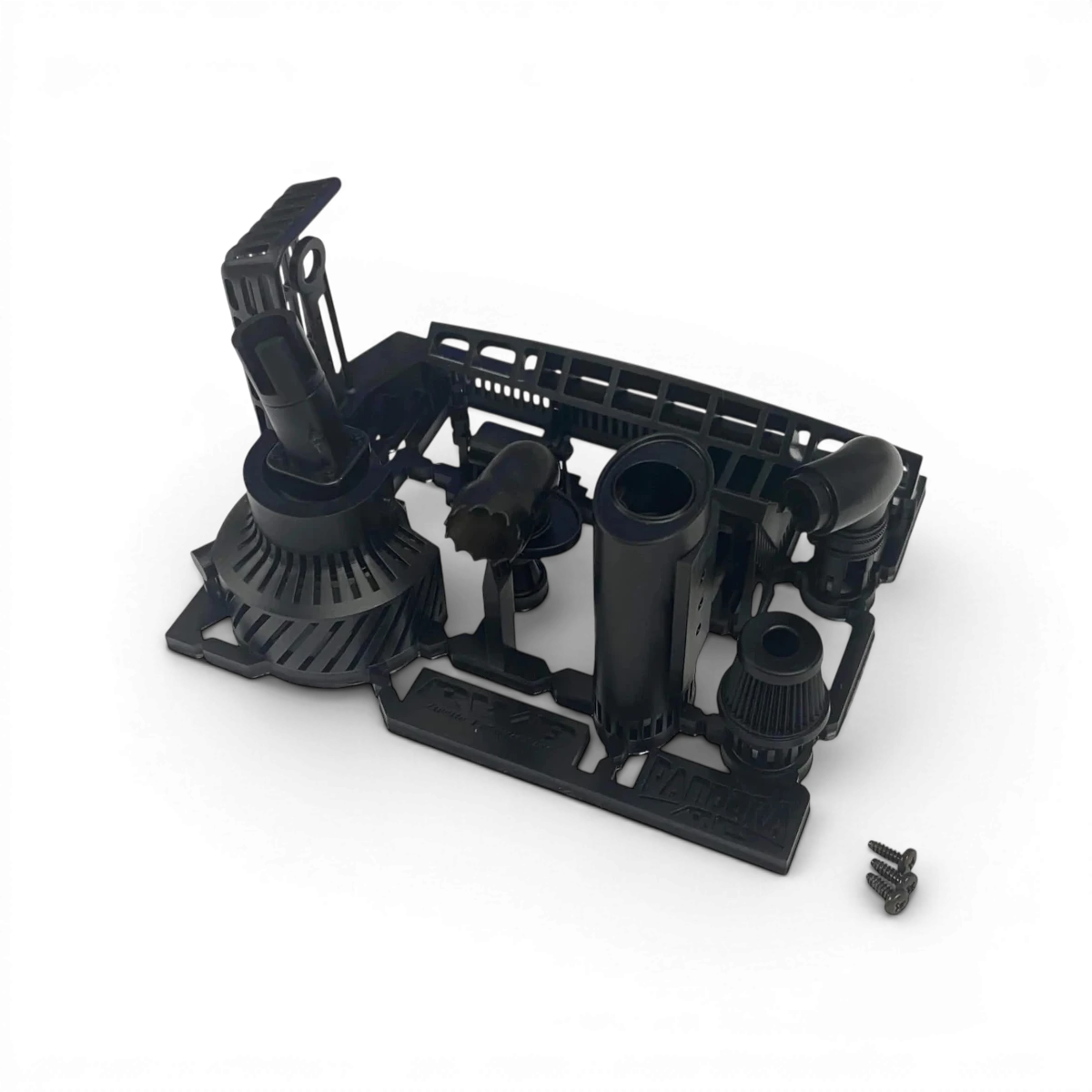 Échappement RWB Rotana de Pandora RC pour customization, visible en finition métallique avec détails de fixation.