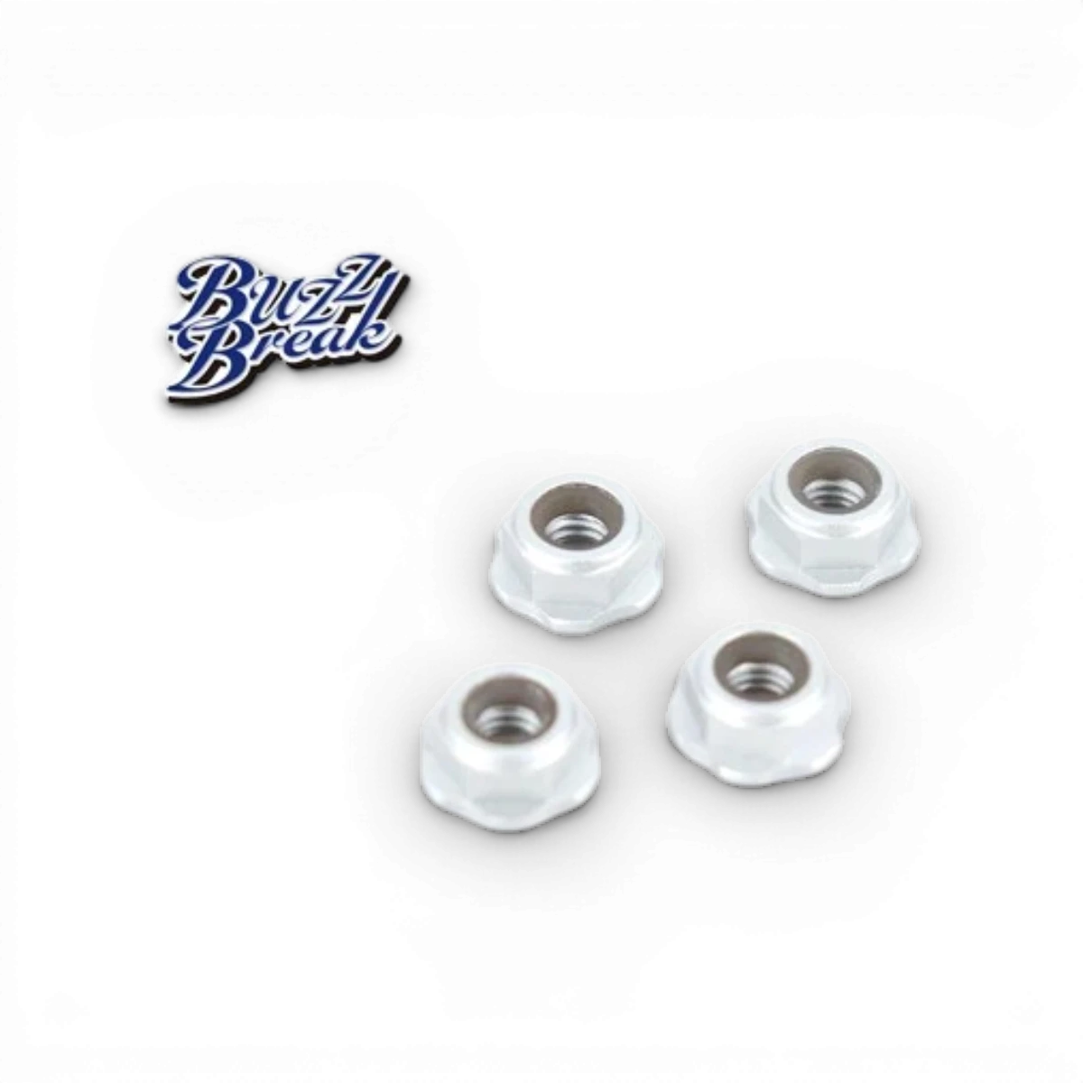 Écrous de roue BuzzBreak BB LOCK NUT, pièce détachée pour fixation de roue, en métal, avec logo BuzzBreak visible.