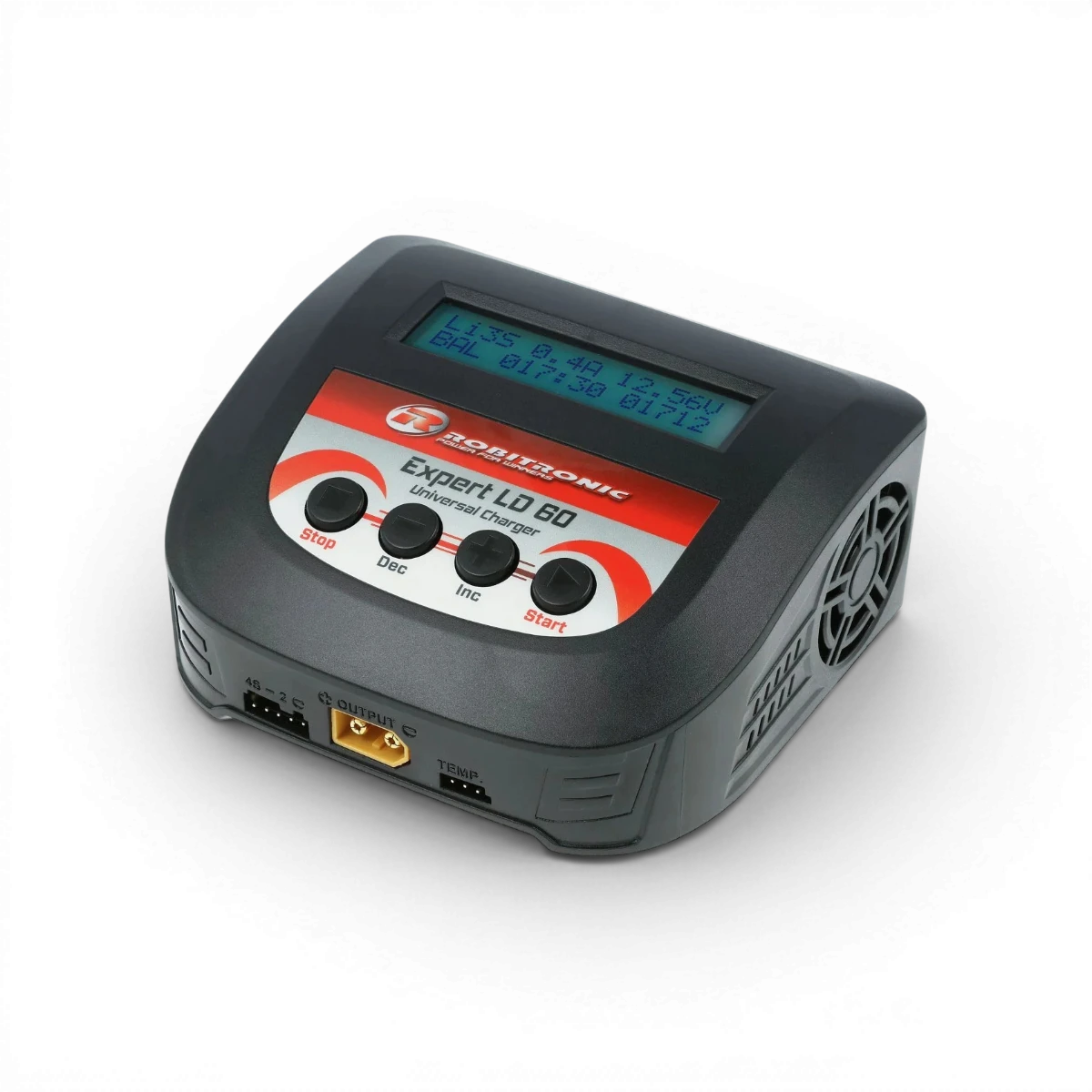 Chargeur LiPo Robitronic Expert LD 60 pour batteries 2-4s, 6A, 60W, appareil électronique pour recharge rapide et sûre