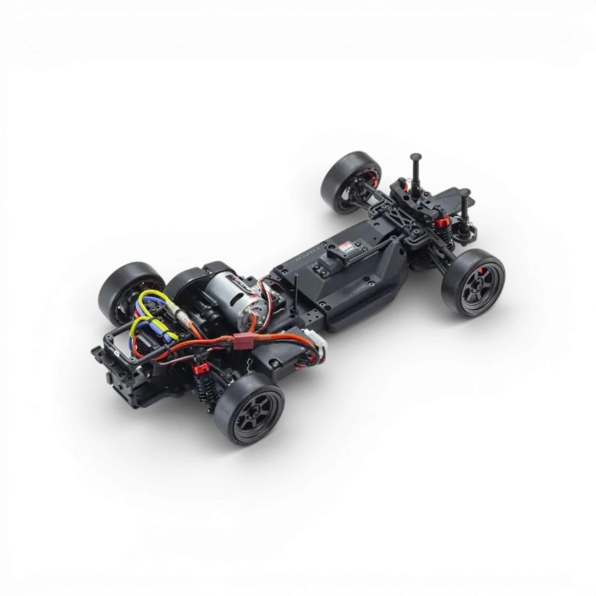 Carrosserie pour voiture de drift Kyosho FAZER D2 Toyota 86 GT Tuned RTR 1:10, prête à l'emploi, en plastique noir avec détails.