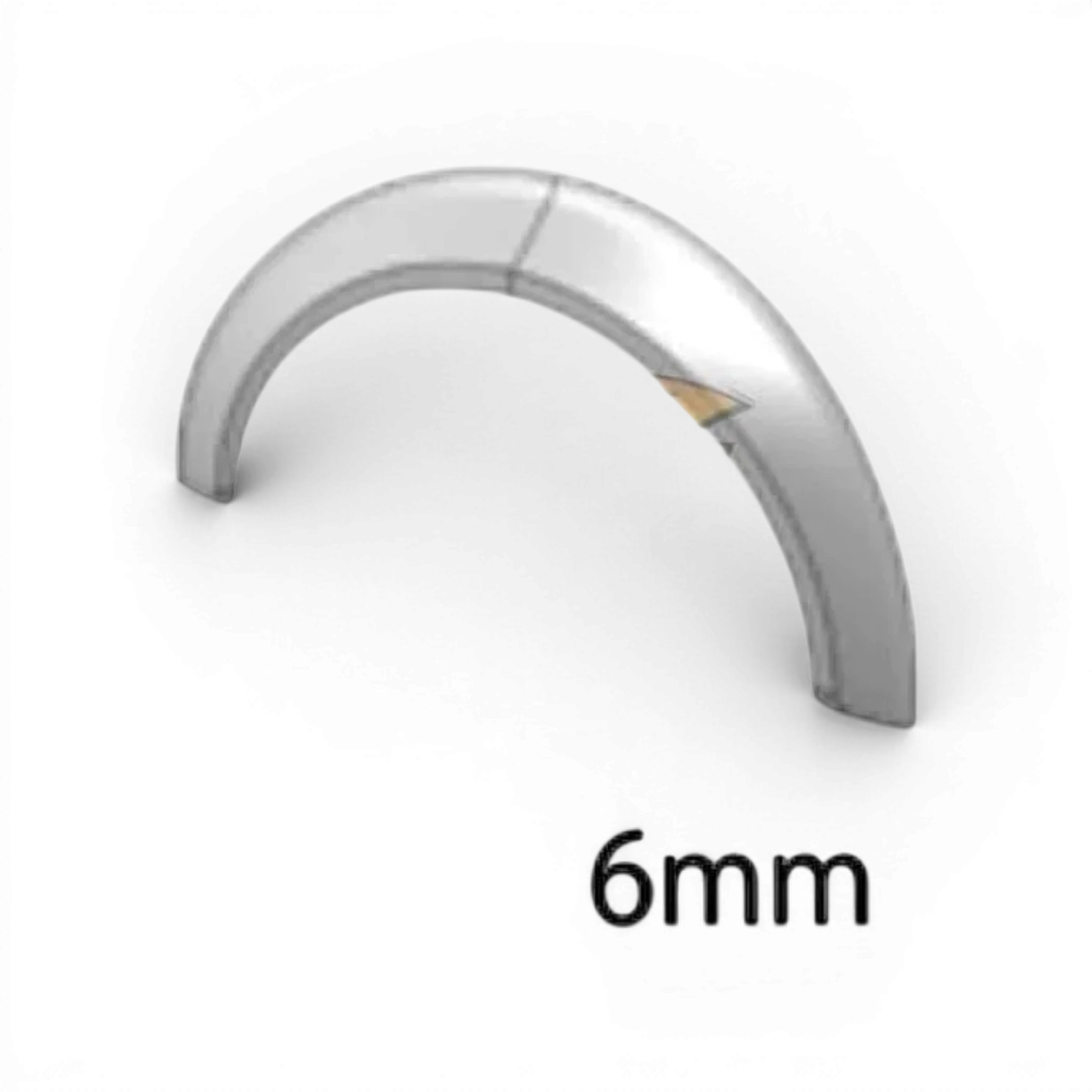 Garde-boue universel Fender URAS 6 mm concave pour carrosseries RC Art, en plastique noir avec forme concave.