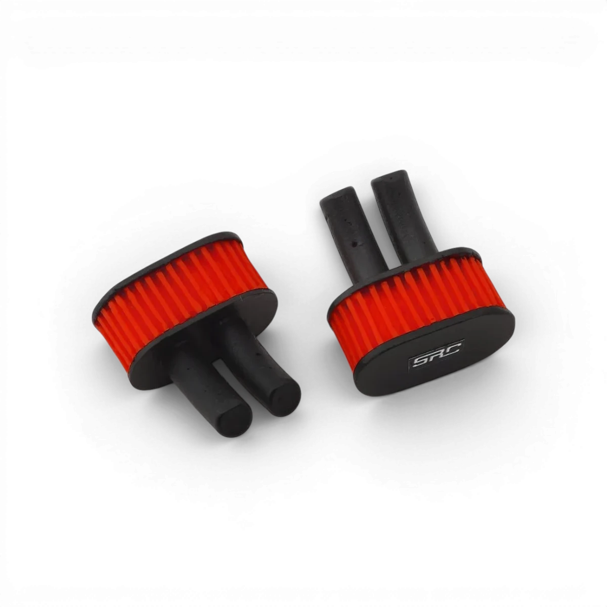 Filtre rotary style 2 rouge pour customisation, marque Src Sideways RC, visible en détail sur l'image.